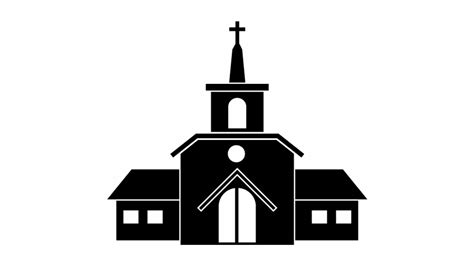 Free Free Church Clipart Black And White, Download Free Free Church ...