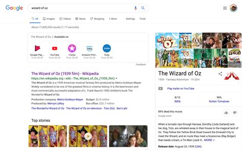 Google Search adds elaborate 'Wizard of Oz' Easter Egg - 9to5Google