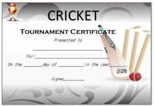 22 Well-designed Cricket Certificate Templates : Free Word Templates ...