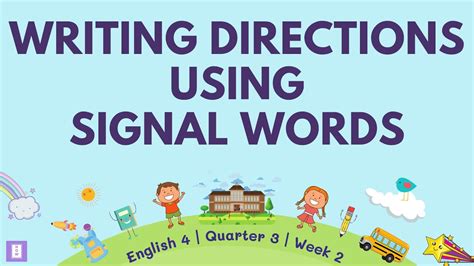 Writing Directions Using Signal Words | English 4 Q3 Week 2 - YouTube