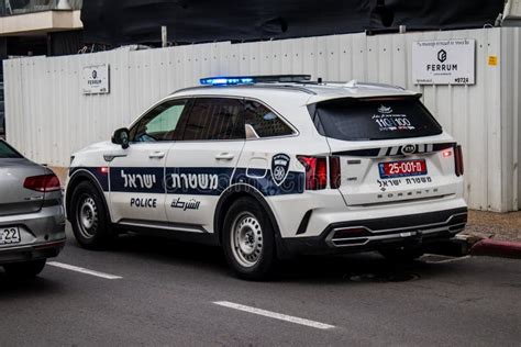 Police car in Israel editorial image. Image of culture - 243453515