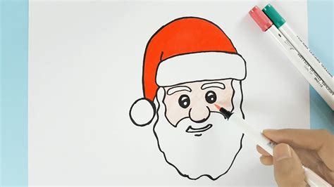 easy santa drawing face - Beautiful One Day-By-Day Account Efecto