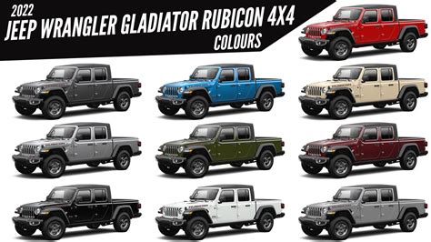 2022 Jeep Gladiator Rubicon 4X4 Pickup Truck - All Colour Options ...