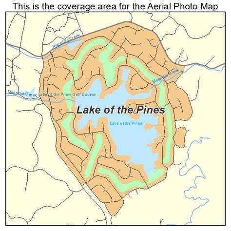 Aerial Photography Map of Lake of the Pines, CA California