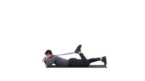 Lying quad stretch with band | Exercise Videos & Guides | Bodybuilding.com