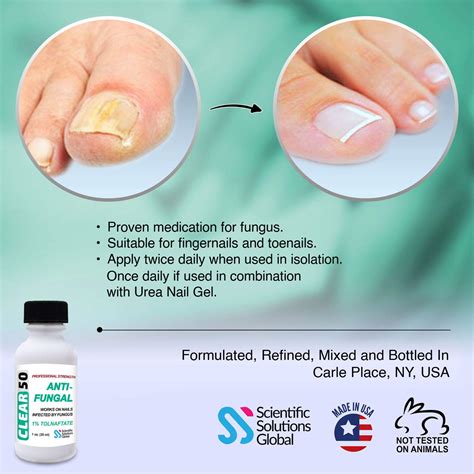 CLEAR 50 Anti-Fungal, 1% Tolnaftate, Anti-Fungal Nail Gel, Fingernail ...