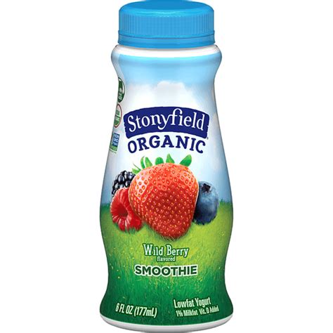 Stonyfield® Organic Wild Berry Lowfat Yogurt Smoothie 6 fl. oz. Bottle ...