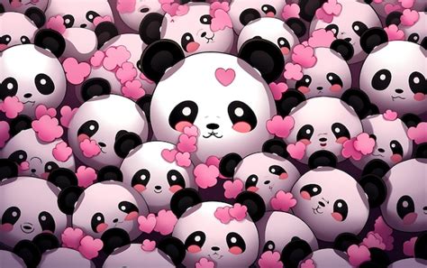 Premium AI Image | Japanese cute panda repeated patterns anime art ...