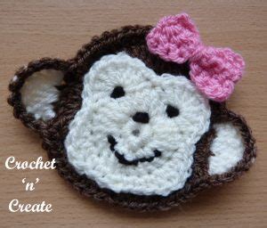 Monkey Face Appliqué Free Crochet Pattern - Crochet 'n' Create