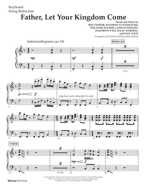 Father Let Your Kingdom Come (Choral Anthem SATB) String Reduction ...