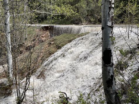 Flooding in Payson Canyon creates waterfall, washes away part of road ...