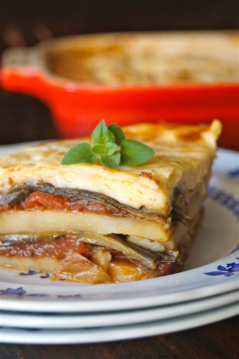 Vegetarian Potato Moussaka Recipe | Cooking On The Weekends