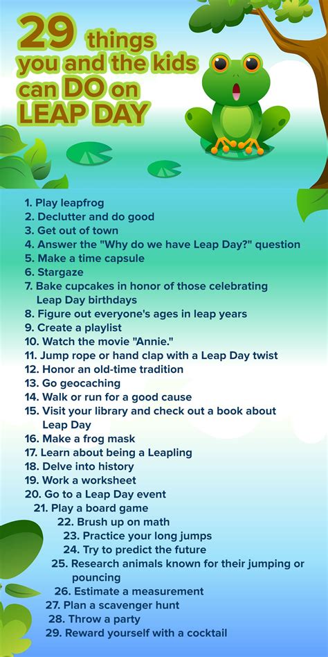 Take the leap! Here's 29 things to do with kids on Feb. 29 | Leap year ...