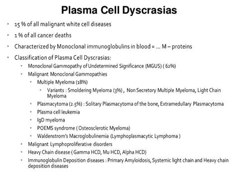 Plasma Cell Disorders