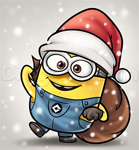 How to Draw a Christmas Minion