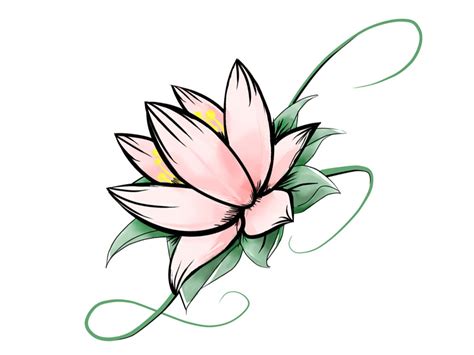 Simple Lotus Flower Drawing at GetDrawings | Free download