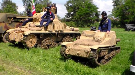 TANKETTE E CARRO ARMATO ITALIANO DELLA 2^G.M. A TERNAVASSO (TO) 28 - 6 ...