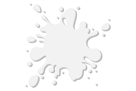 White Paint Splash. Milk Splatter. Blank Graphic by microvectorone ...