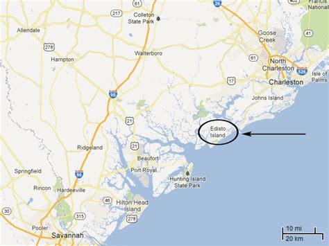 Edisto Island Map | ROUTES