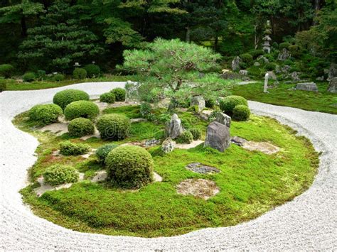 A Japanese Stone Garden stock image. Image of asia, lawn - 16615451