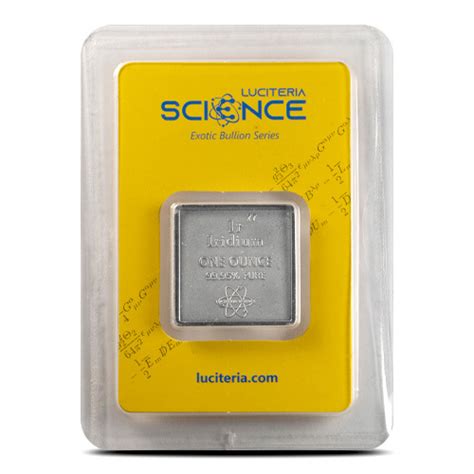 1 oz Iridium Square Bar New | Luciteria Science - Provident Metals™