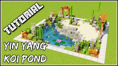 How To Build A Yin Yang Koi Pond | Minecraft Tutorial - YouTube