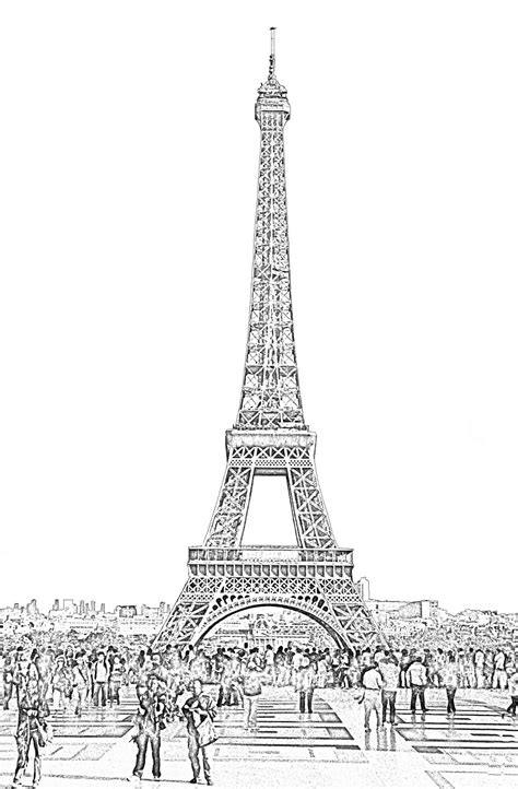 Stock Pictures: Eiffel Tower sketches and silhouettes