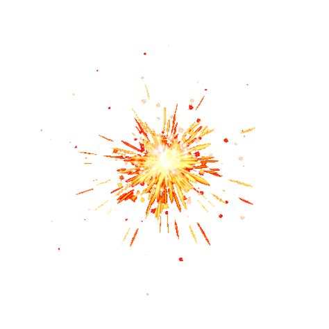 an orange and yellow firework on a white background