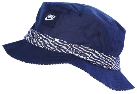 Nike Unisex Dri-Fit Wind Swirl Reversible Golf Bucket Hat-Navy/White ...