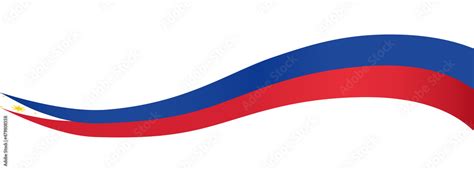 Long waving Philippines flag isolated on png or transparent background ...