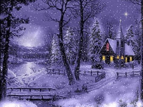 Happy Snowy Holidays: A Snowy Church GIF – My Incredible Website