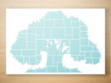 24x36 Family Tree Photo Collage Template Photoshop - Etsy Ireland