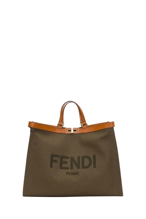 Fendi Peekaboo X-tote Large Bag in Green | Lyst