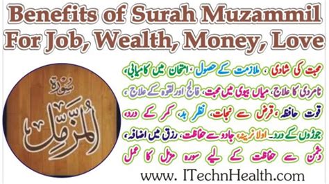 Benefits of Surah Muzammil In Urdu | iTechnHealth.com