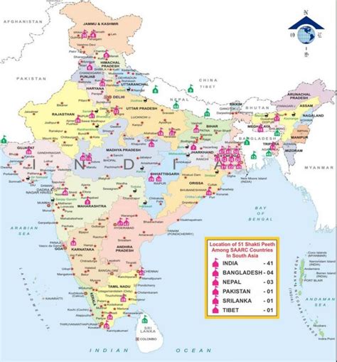 51 Shakti Peethas throughout the Indian Subcontinent | Radiant Living