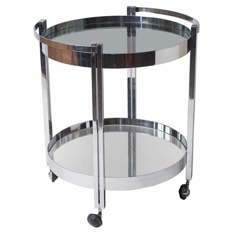 Chrome Bar Cart For Sale at 1stDibs