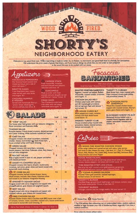 Shorty's Pizza menu in Tucker, Georgia, USA