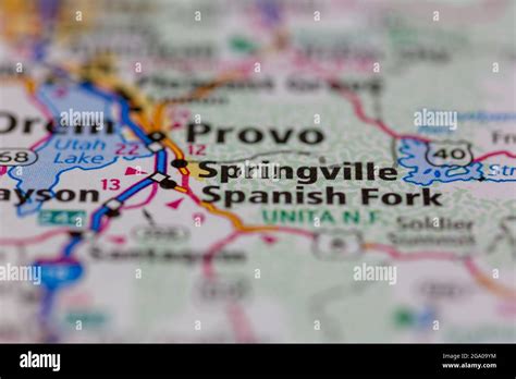 Map of springville utah hi-res stock photography and images - Alamy