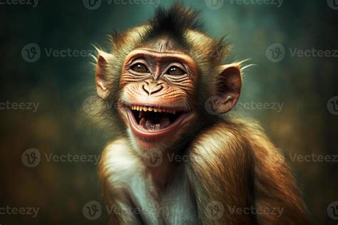 Portrait of a laughing monkey 22769018 Stock Photo at Vecteezy