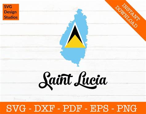 Saint Lucia Svg St Lucia Svg St Lucia Flag Island Svg | Etsy in 2022 ...