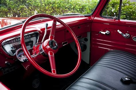 1955 Ford F100 Pickup - maroon - cab interior --- Donut Derelicts 030 ...