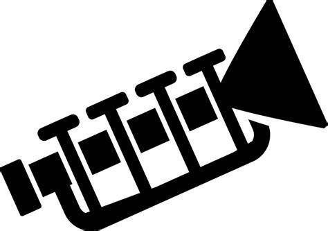 Trumpet music instrument in black and white color. 24840501 Vector Art ...