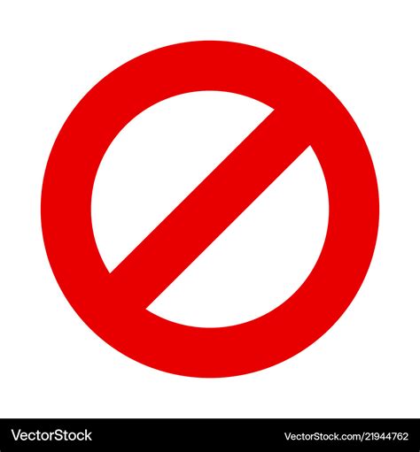 Stop sign no entry symbol Royalty Free Vector Image