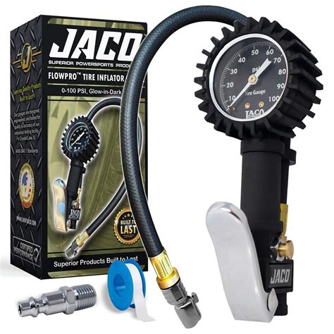 Buy JACO FlowPro Tire Inflator with Pressure Gauge - 100 PSI Online at ...