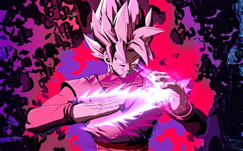 Download wallpapers 4k, Super Saiyan Rose, magic, Dragon Ball, art, DBS ...