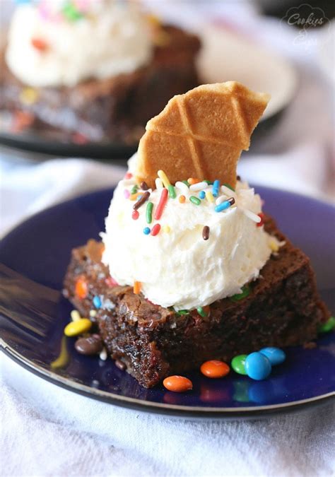 Ice Cream Sundae Brownies - Cookies and Cups