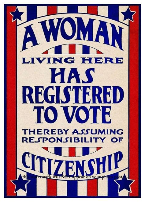 5x7 Womens Suffrage Vote Poster PHOTO Retro 1920 Woman Right | Etsy UK