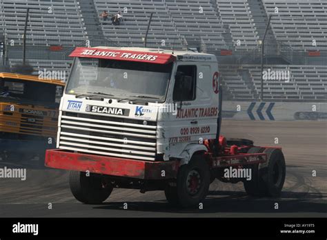 Big Rig Truck Racing Stock Photo - Alamy