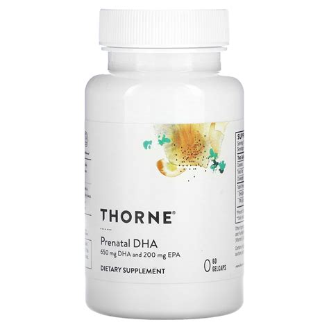 Thorne, Prenatal DHA, 60 Gelcaps