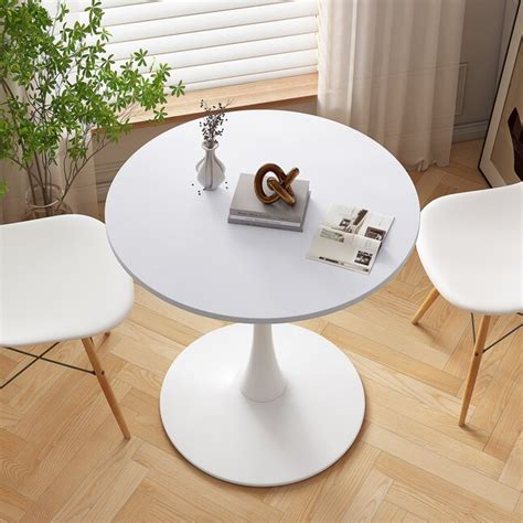 BESTCOSTY 31.5-in W x 28.74-in H White Wood Modern End Table Assembly ...